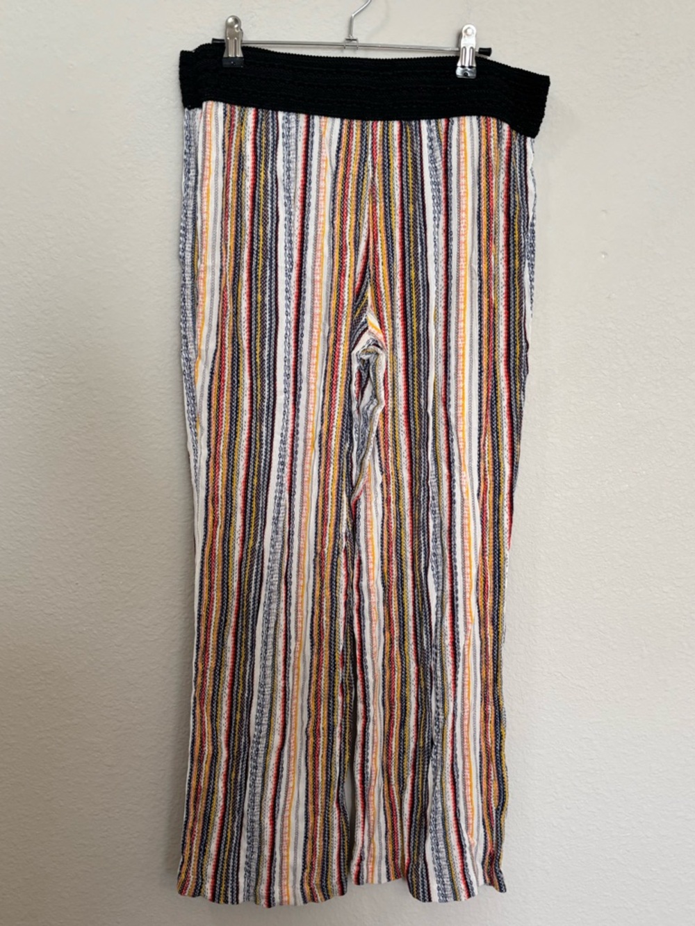 Robert Louis Multicolor Striped Boho Pull-On Wide Leg Pants Size Large - Picture 2 of 4